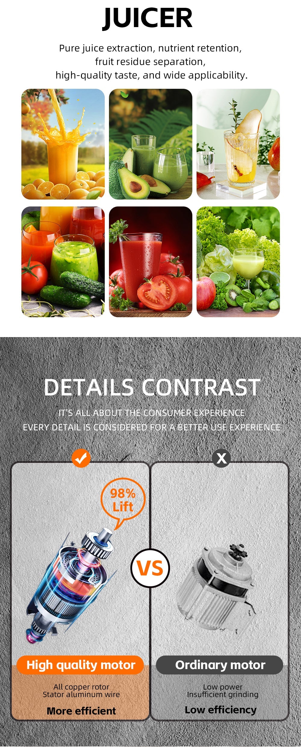 Storcător Electric Fructe și Legume HALEY 1000W – Panou Touch, Motor Puternic, Silențios, 500ml